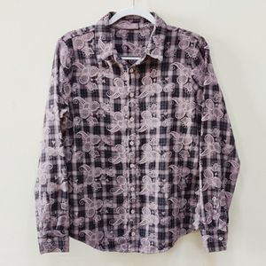 CP Shades Romy Top Long Sleeve Button Down Shirt Shacket Size Small Embroidered